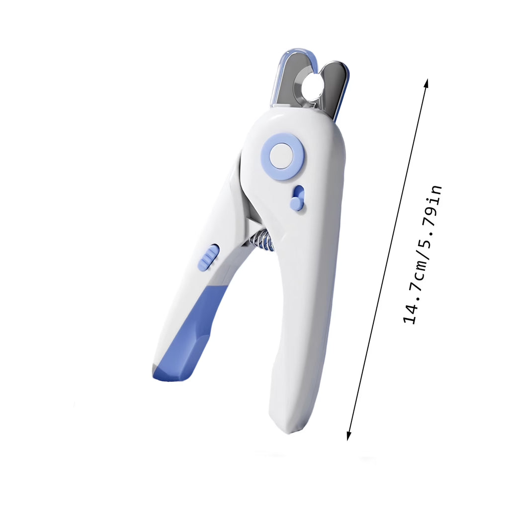 LED Pet Nail Clippers with Light, Quick Vein Identification for Safe Grooming, Professional Sharp Blade Nail Trimmer for Dogs and Cats of All Sizes, Home Pet Grooming Essential Tool(Blue)