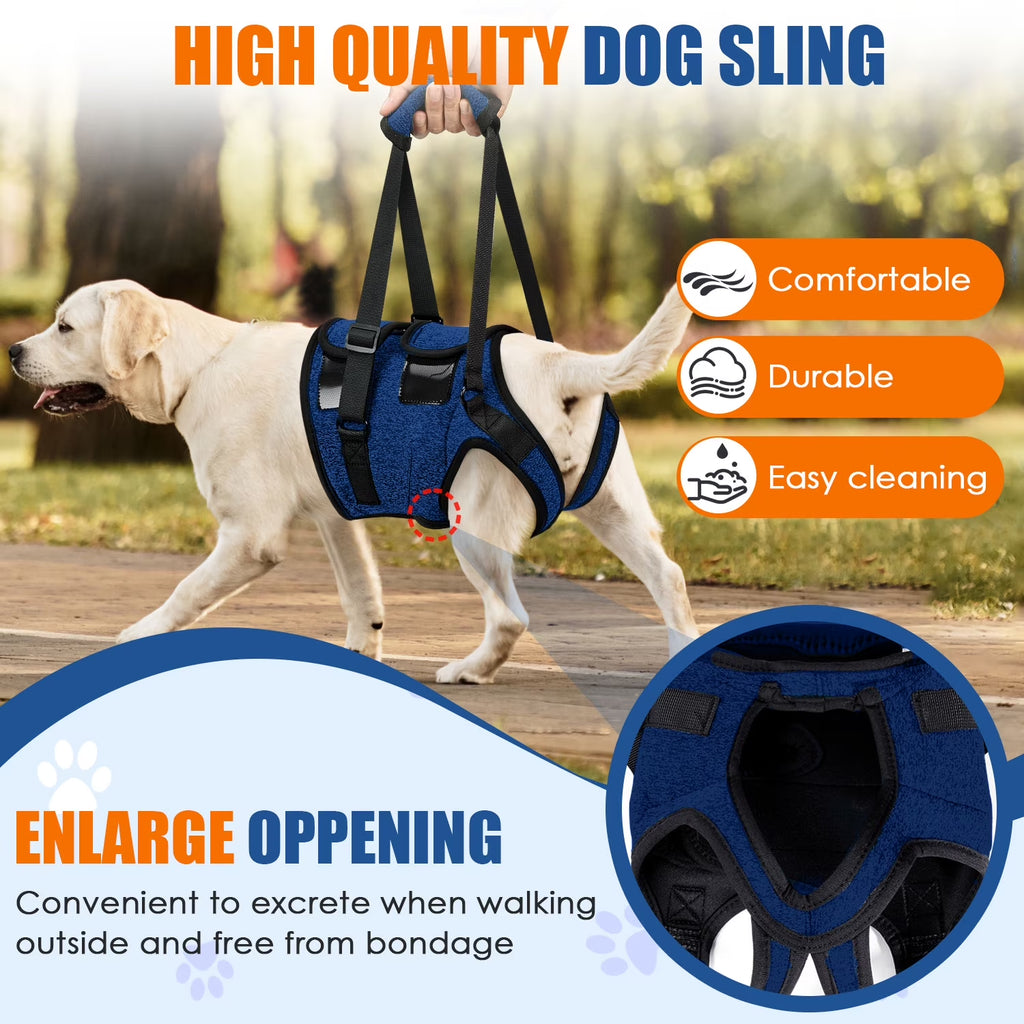 Dog Lift Harness - Hind Leg Support for Medium and Large Dogs, Adjustable Lift Aid for Elderly, Injured, or Arthritic Pets Recovering from Surgery or Mobility Issues