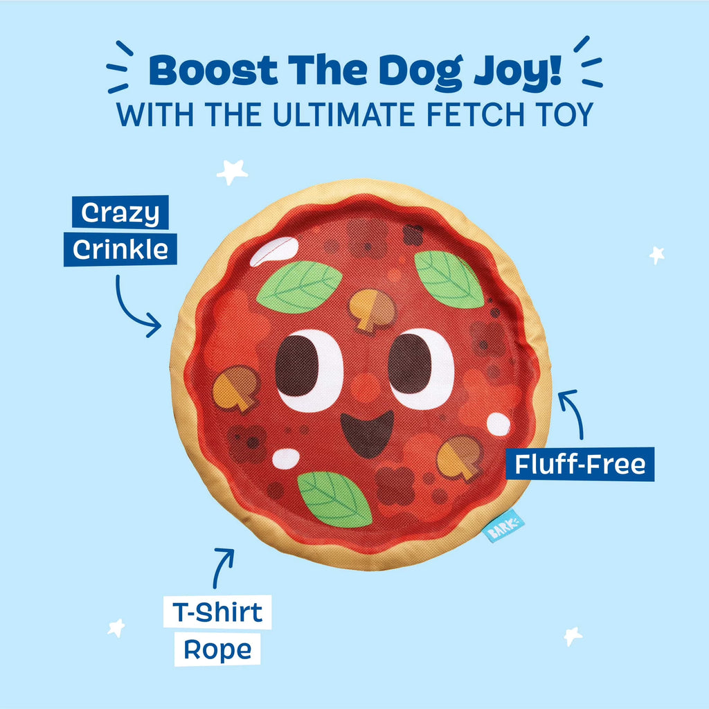 Signore Pizza Face Plush Dog Toy