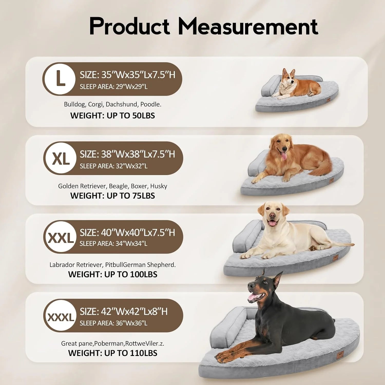 Large Orthopedic Dog Bed 