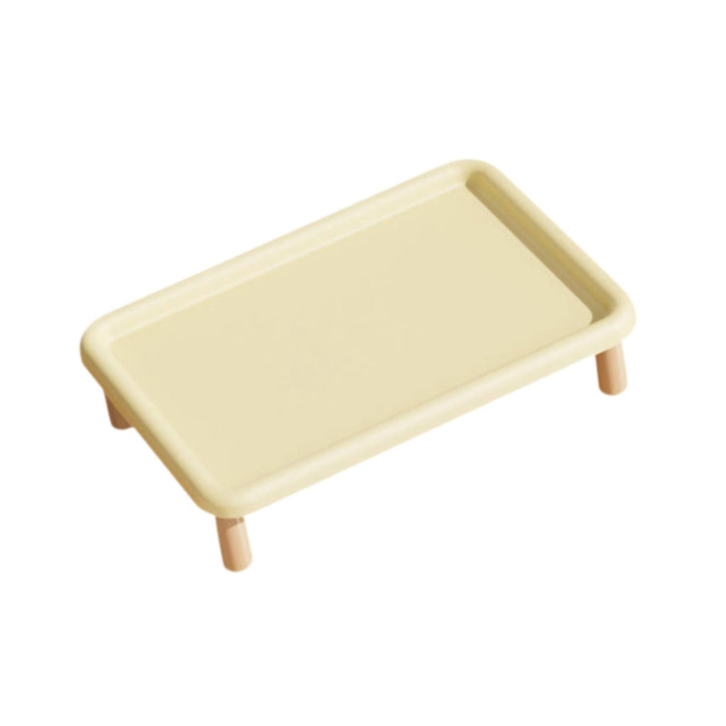 Elevated Pet Feeding Table, Feeder Stand, Washable, Neck Protector, Beige