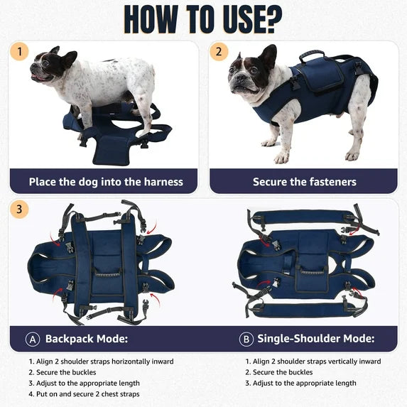 Full Body Dog Sling Carrier & Lift Harness