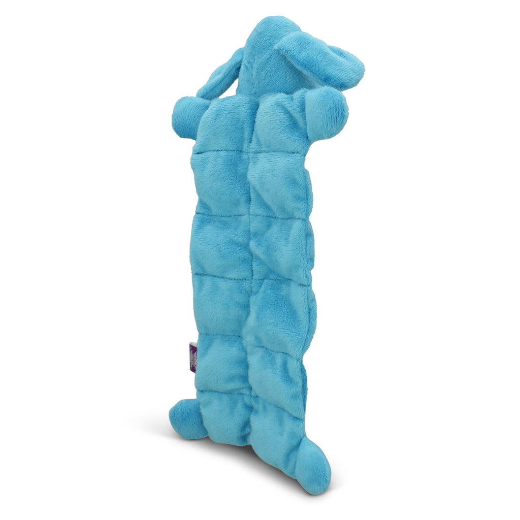 Smiling Loofa Mat Plush Dog Toy, 12 Inches Long, 13 Squeakers