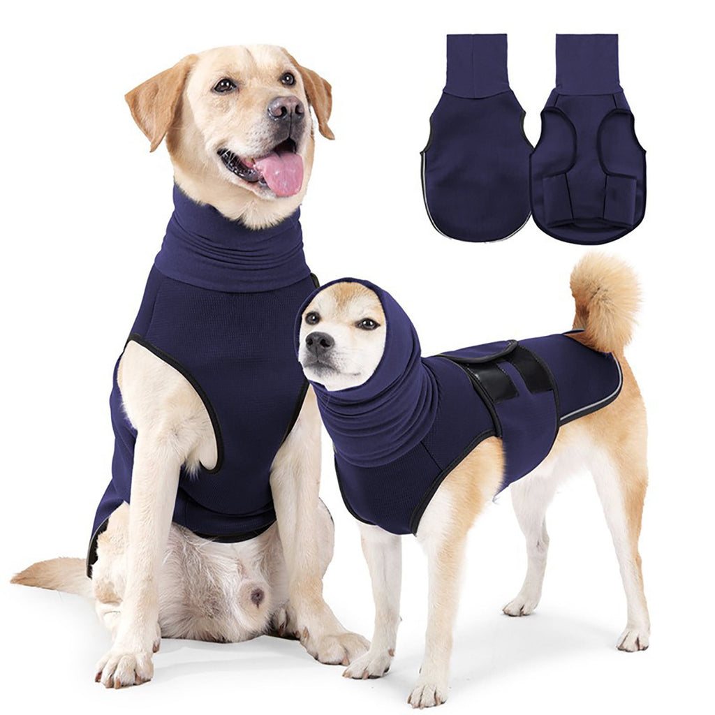 Dog Anxiety Jacket, Calming Vest for Dogs, Polyester Spandex with Reflective Strip, 2-Way Wear Adjustable Fit for Small Medium Large Breeds, Breathable Mesh