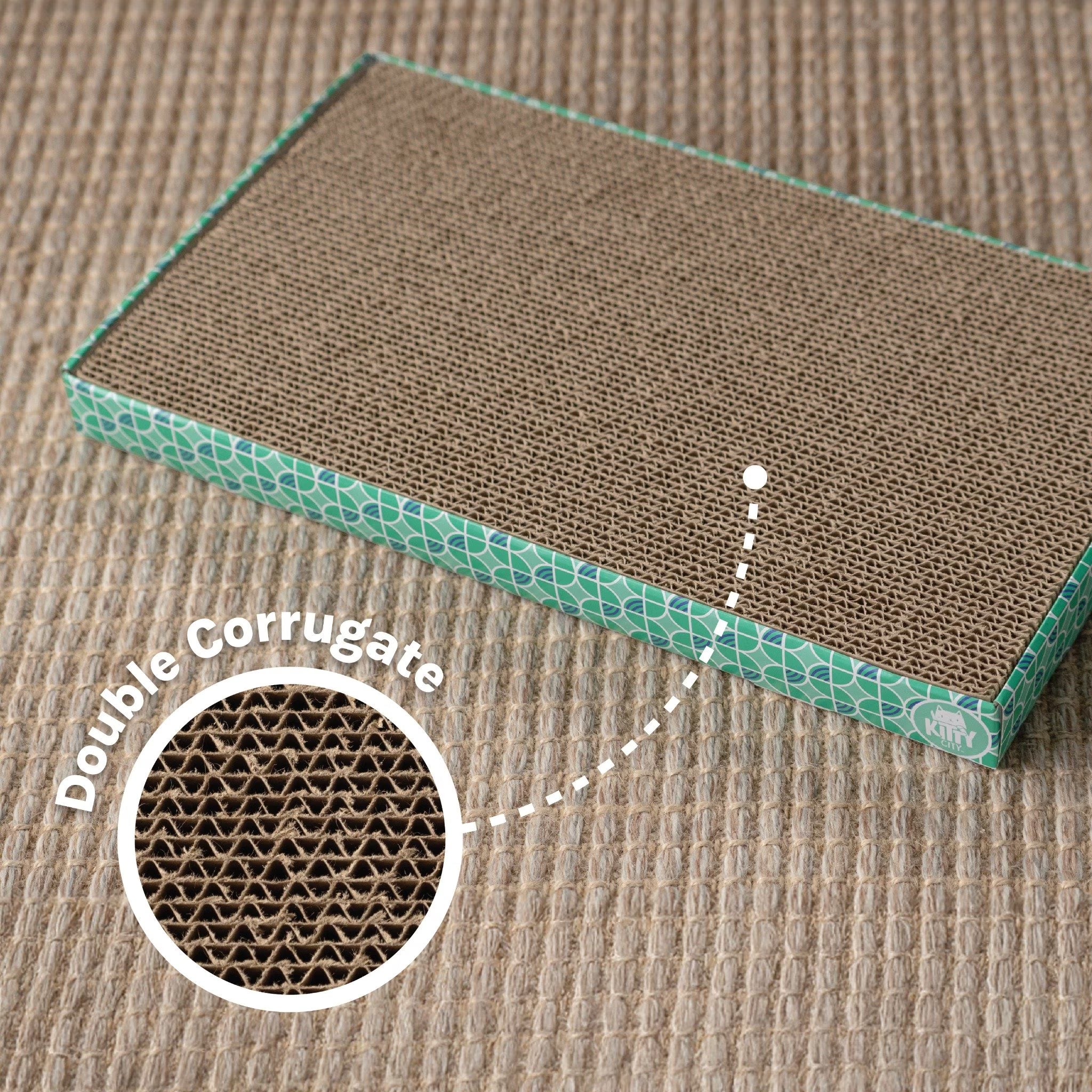 Corrugated Cat Scratching Pads with Catnip, 3-Pack