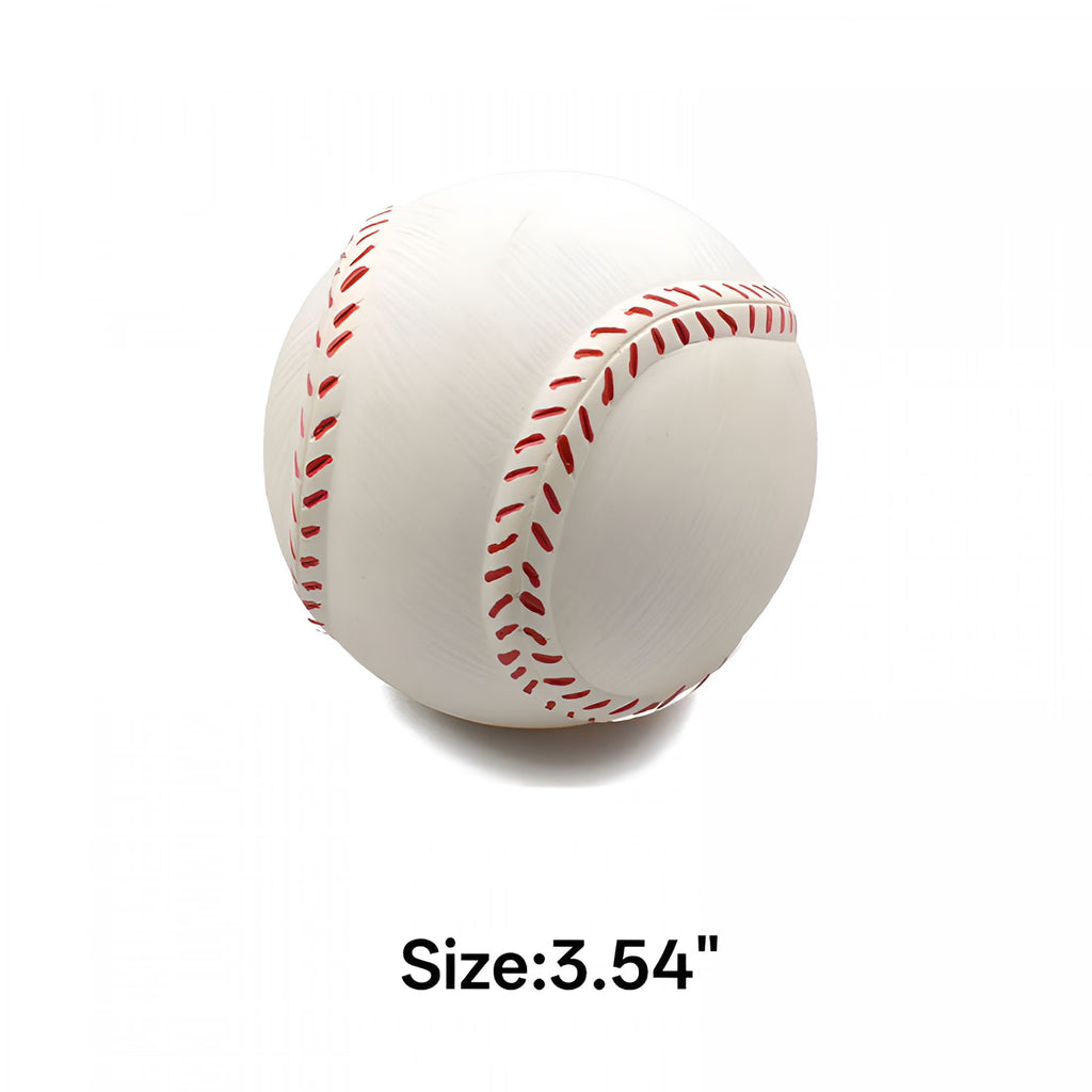 Squeaky Latex Dog Ball Toy, 3.6 Inch Interactive Fetch Ball for Medium Large Breeds, Durable Chew Toy for Indoor Outdoor Play, Tennis Style Pet Training Aid