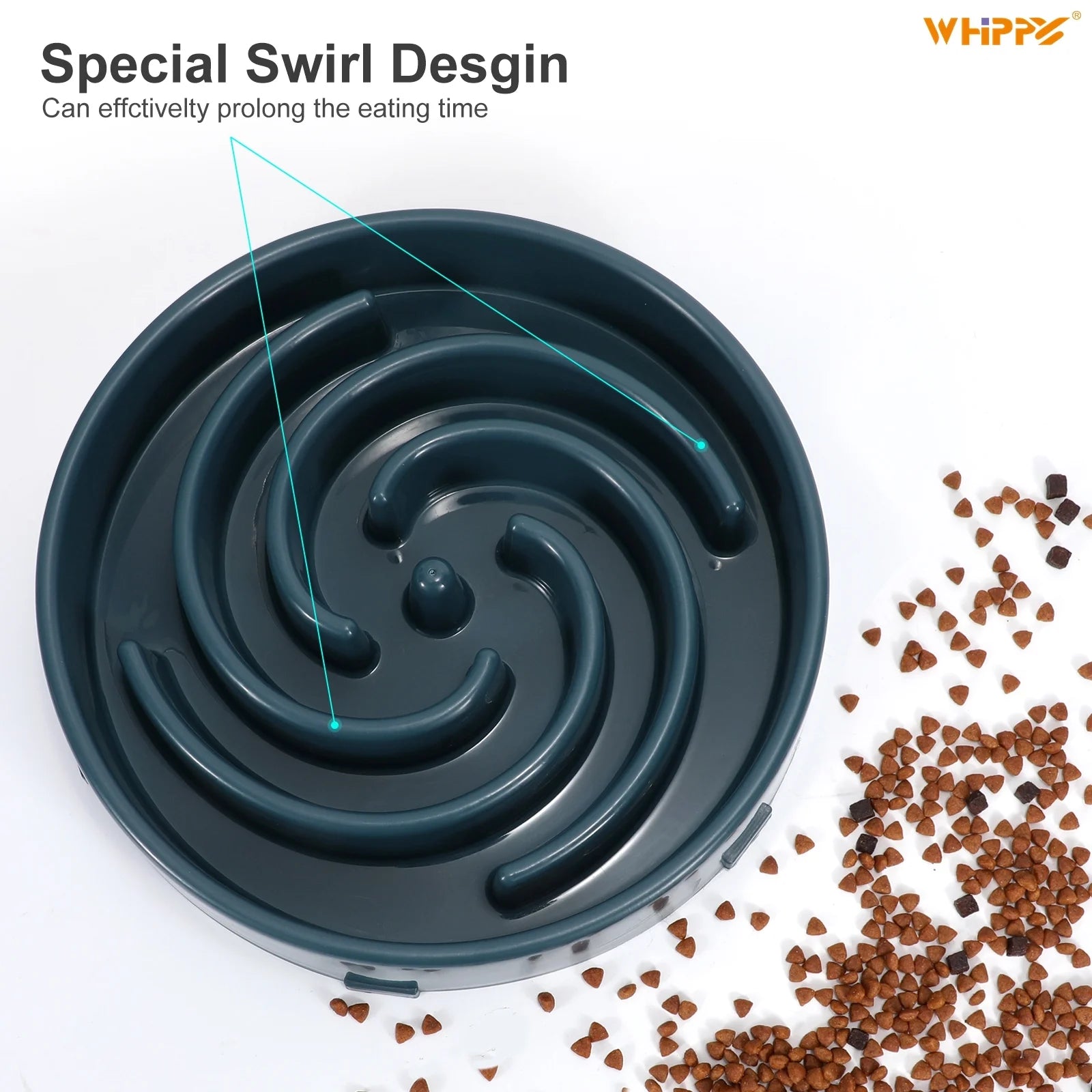 Slow Feeder Dog Bowl, Pet Food Feeding Bowl, Preventing Choking Bloat Dogs Bowl for Small Medium Large Dogs