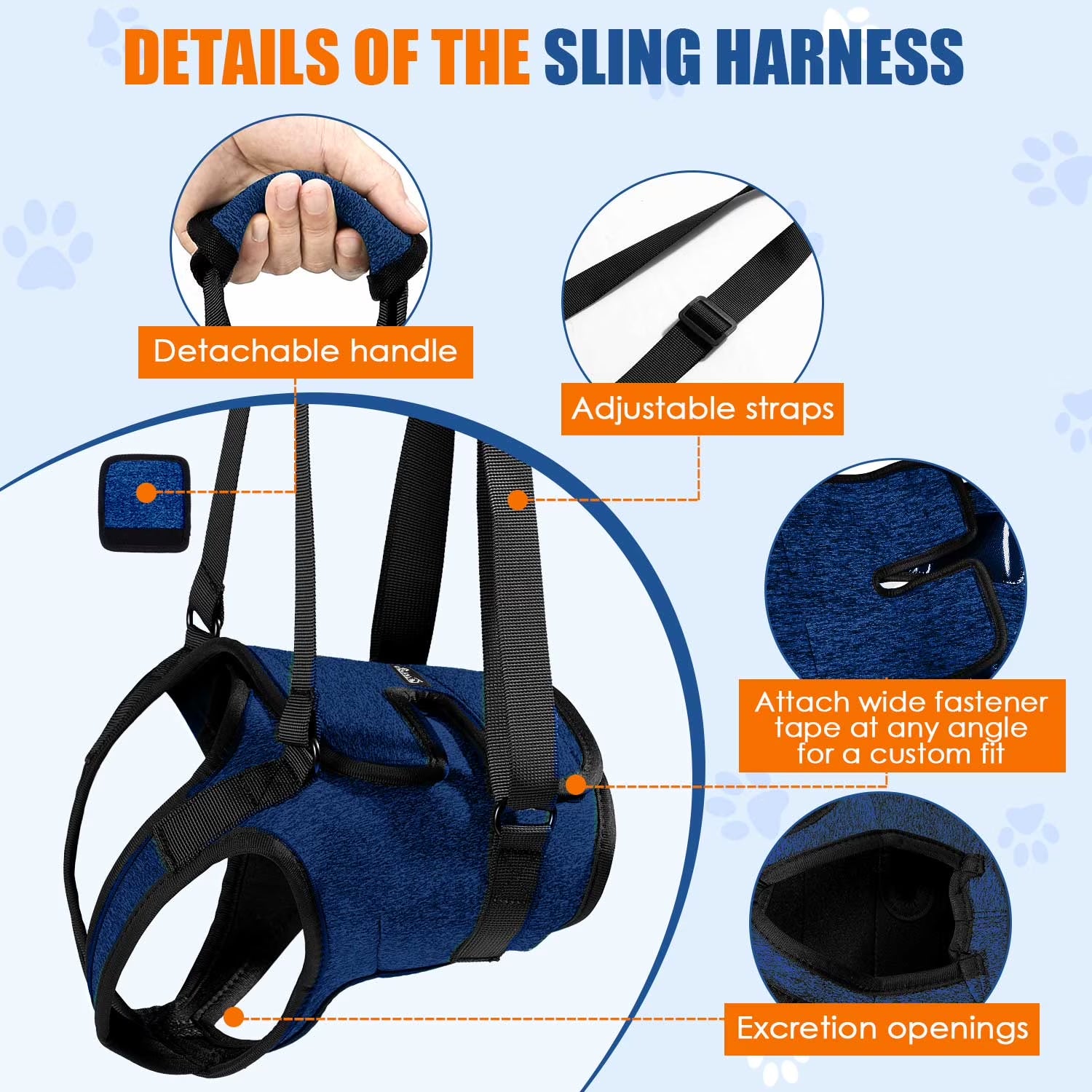 Dog Lift Harness - Hind Leg Support for Medium and Large Dogs, Adjustable Lift Aid for Elderly, Injured, or Arthritic Pets Recovering from Surgery or Mobility Issues
