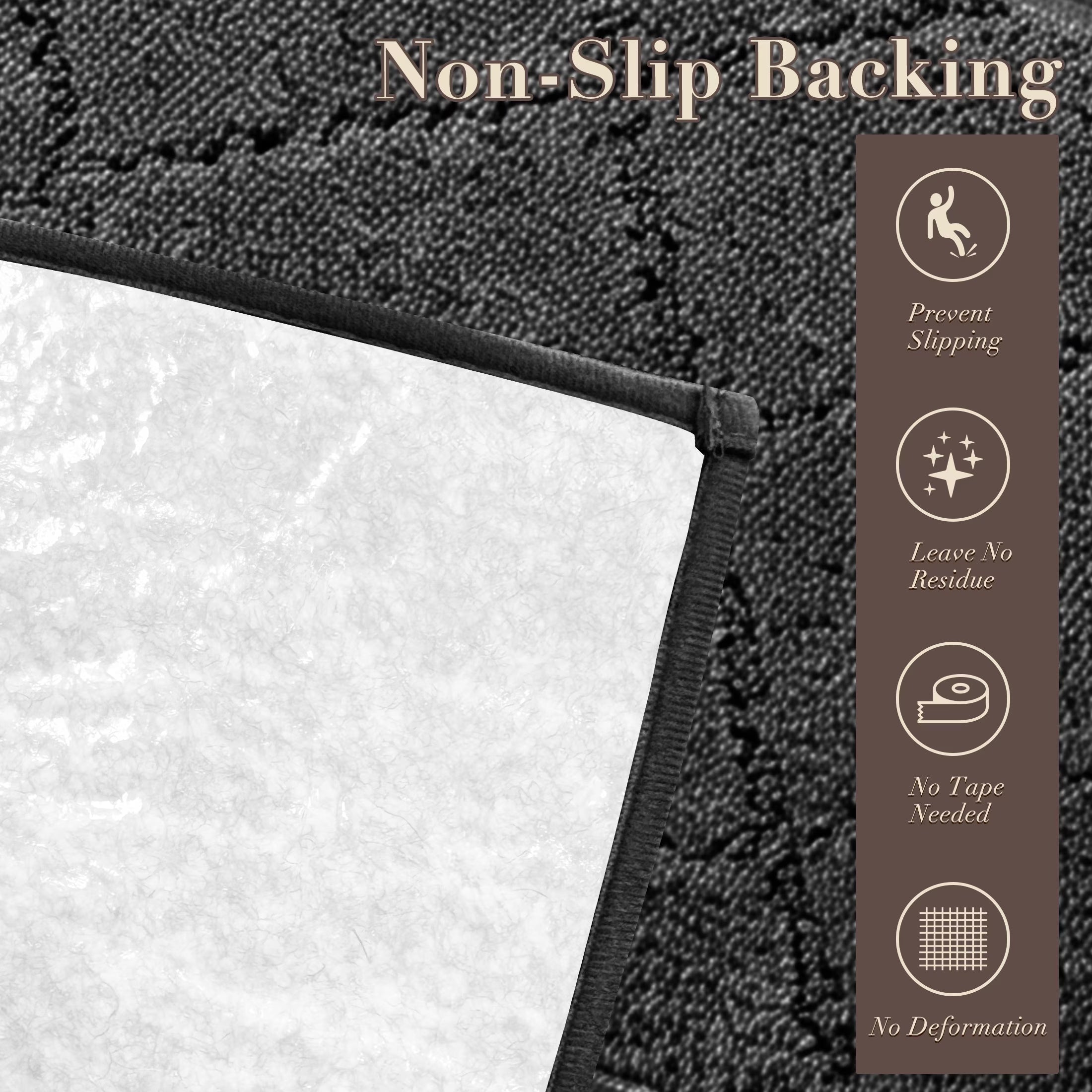 4PCS 30"X8" Non-Slip Stair Treads, Diamond Pattern Indoor Runners, Washable Adhesive TPR Edging, Safety Mats for Kids, Dogs & Elders ，Dark Grey