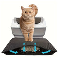 17" X 23" Cat Litter Mat Trapping Match, Honeycomb Double Layer Design, Urine-Proof and Water Proof, Scatter Control, Easier to Clean & Washable(Black)