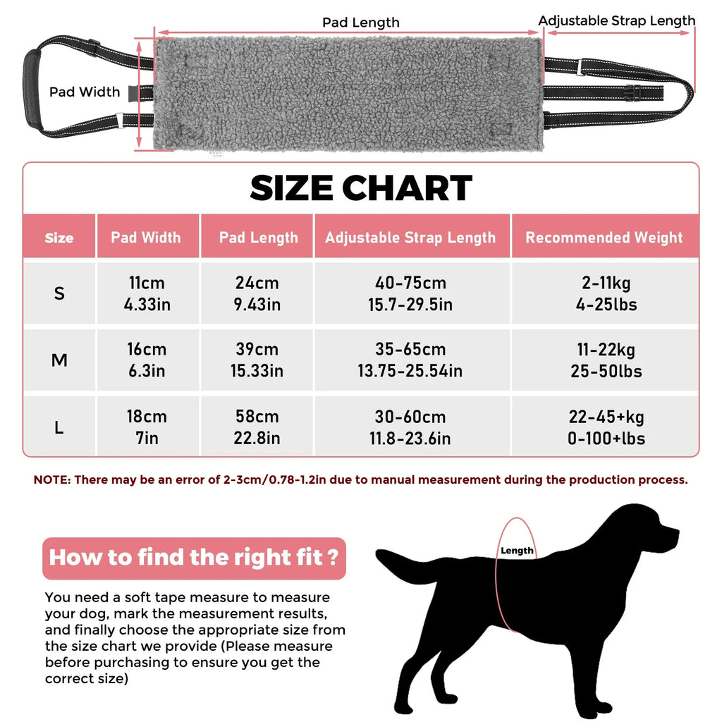 Cow Print Dog Hind Leg Lift Harness