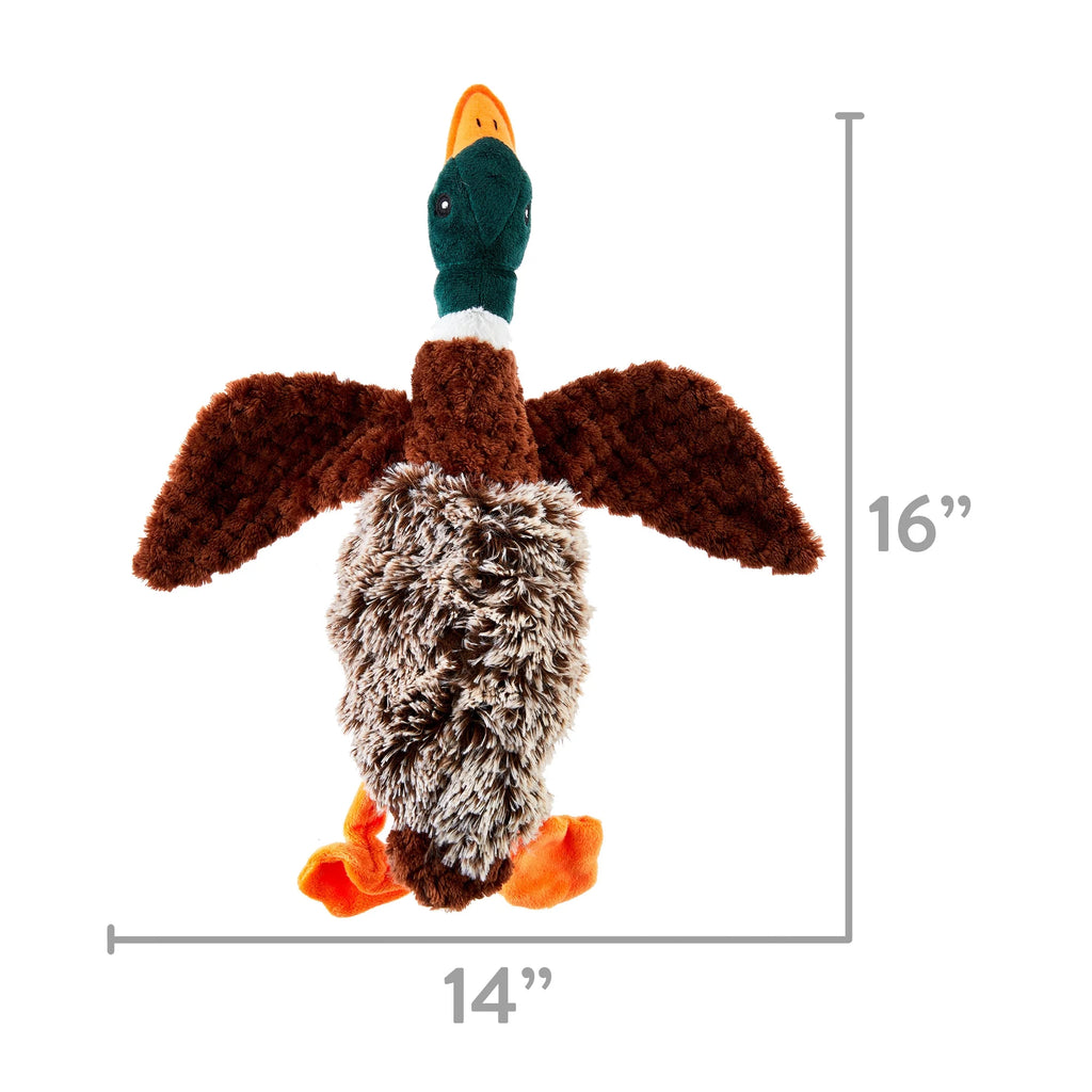 Duck Plush Dog Toy with Honking Squeaker