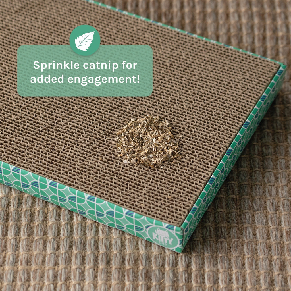 Corrugated Cat Scratching Pads with Catnip, 3-Pack