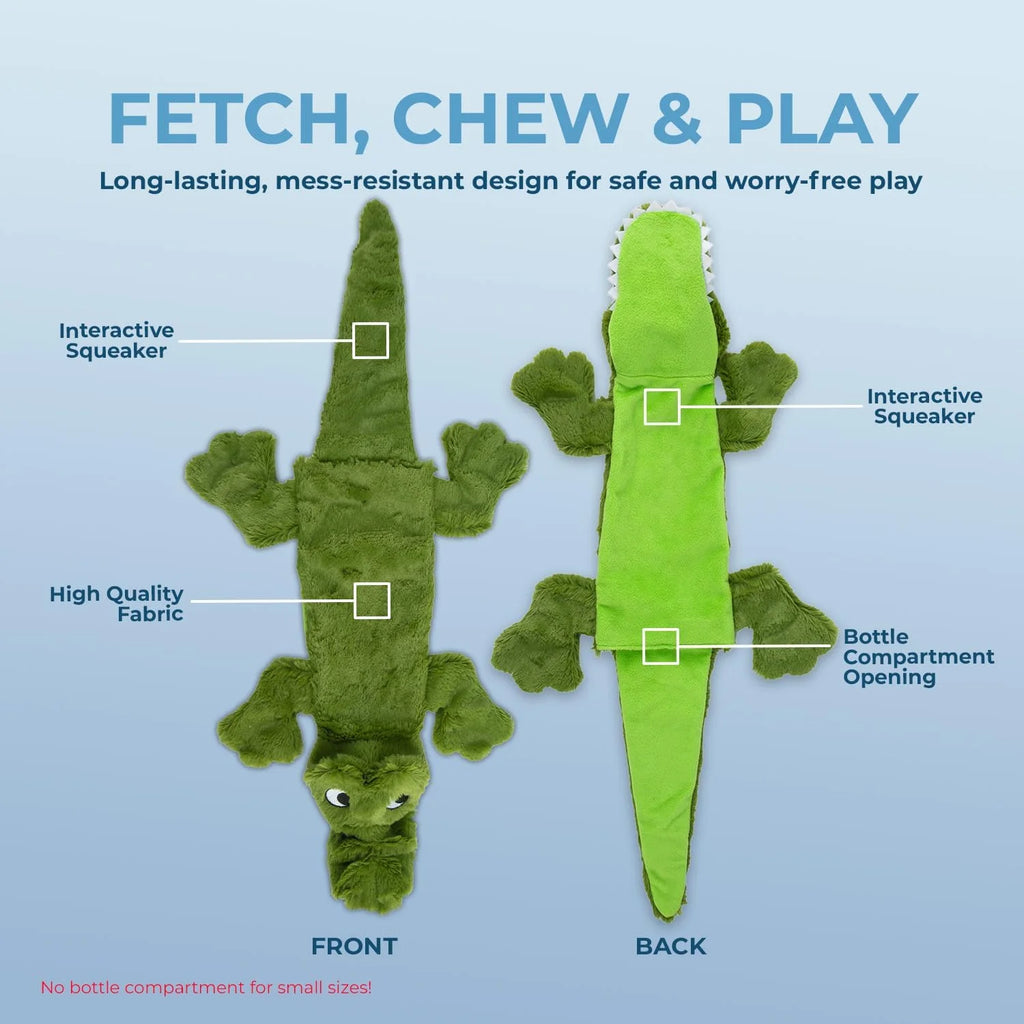 Dog Squeaky Chew Toys Fun Skin,Plush,Log, Small, 4 in 1