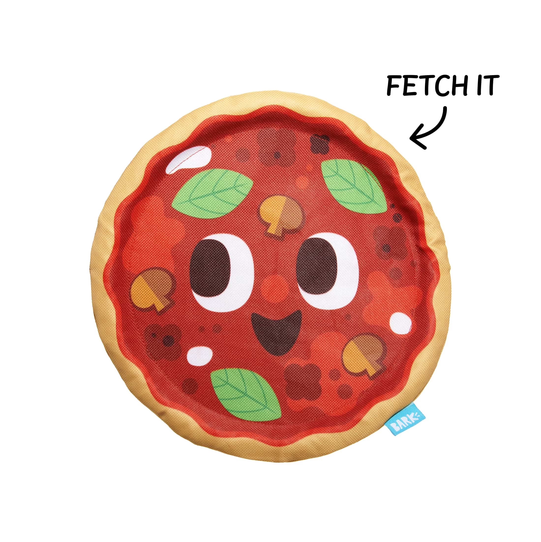Signore Pizza Face Plush Dog Toy