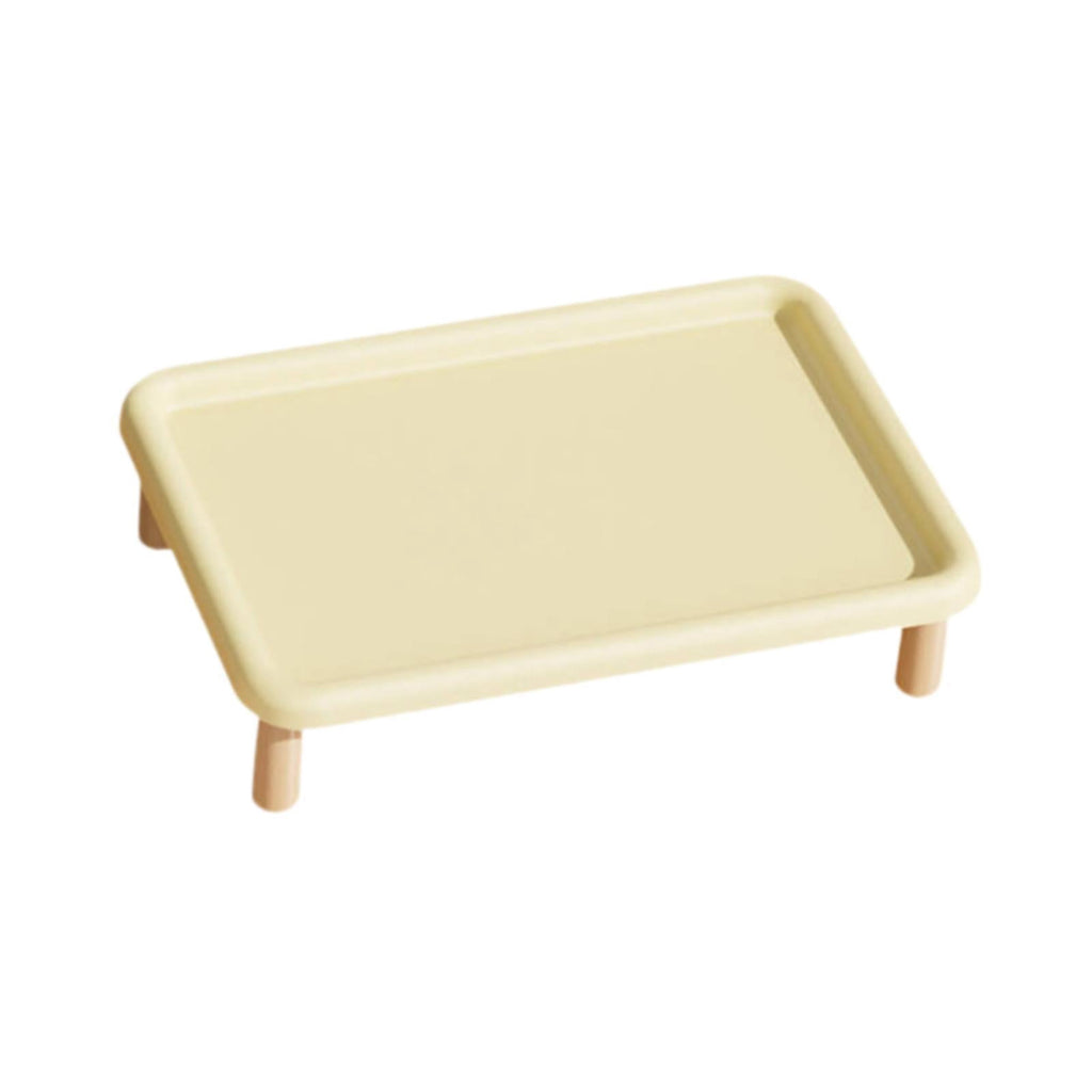 Elevated Pet Feeding Table, Feeder Stand, Washable, Neck Protector, Beige
