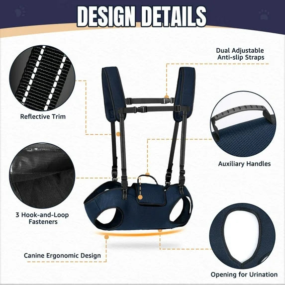Full Body Dog Sling Carrier & Lift Harness
