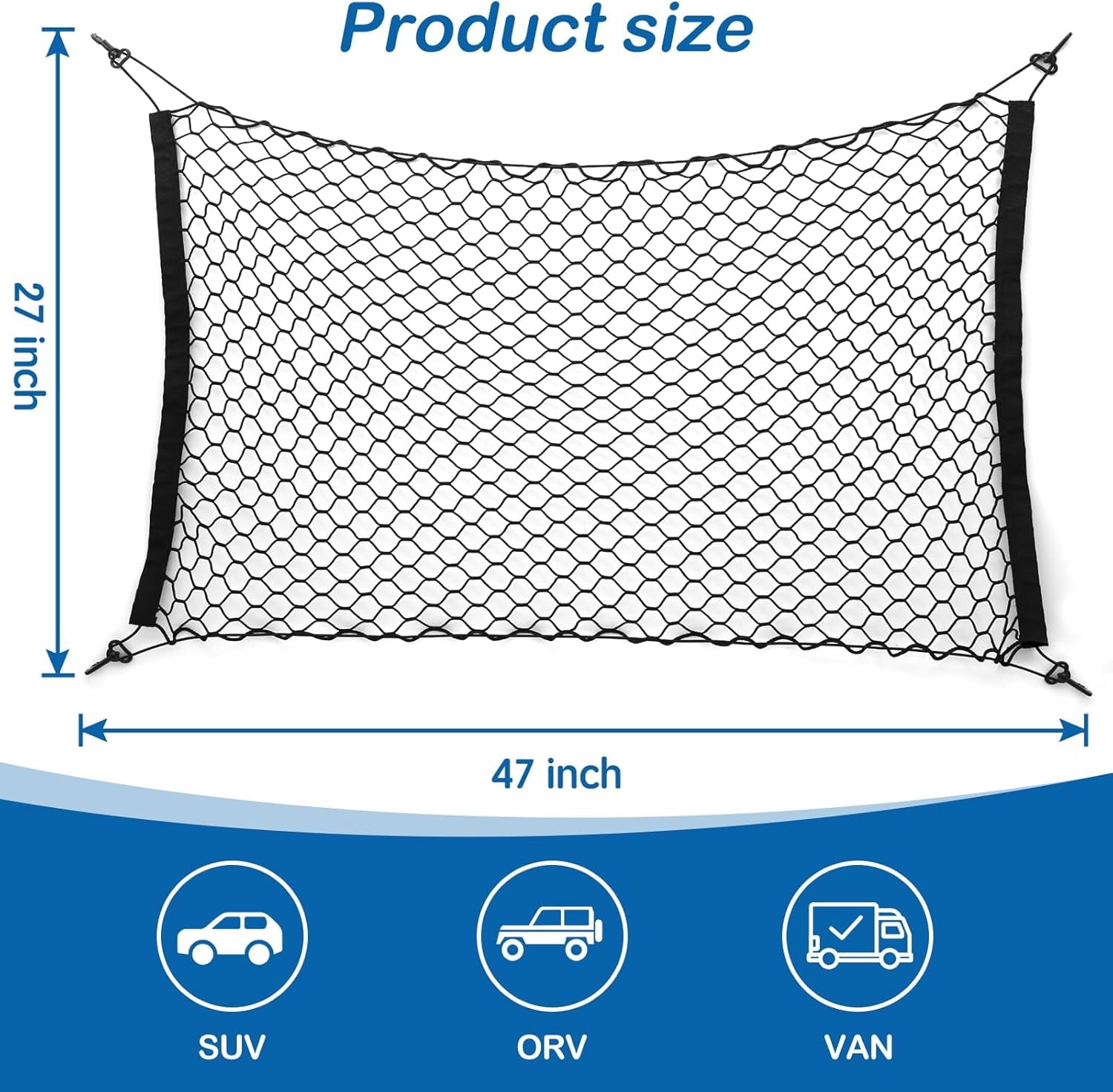 Pet Dog Car Barrier for Suv Car Net for Dogs Gate Gate for Car (47In X 27In)