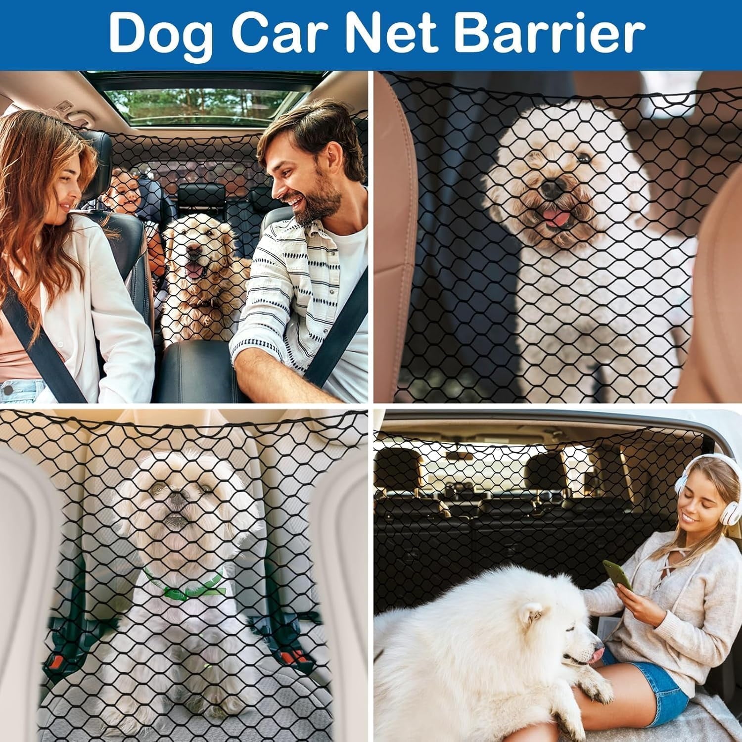 Pet Dog Car Barrier for Suv Car Net for Dogs Gate Gate for Car (47In X 27In)