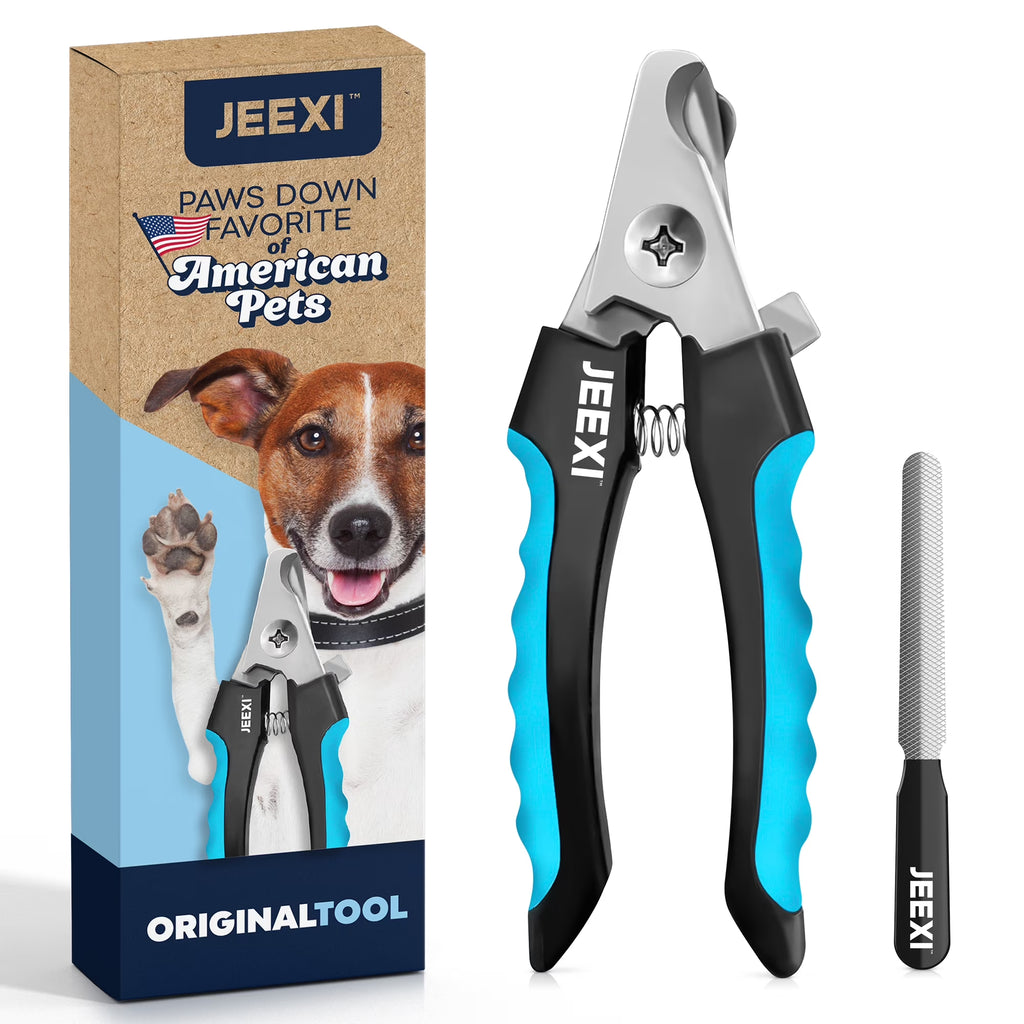 Blue Dog Nail Clippers and Trimmer with Safety Guard, Avoid Over-Cutting Toenail Razor Sharp Blades, Small Medium Large Breeds