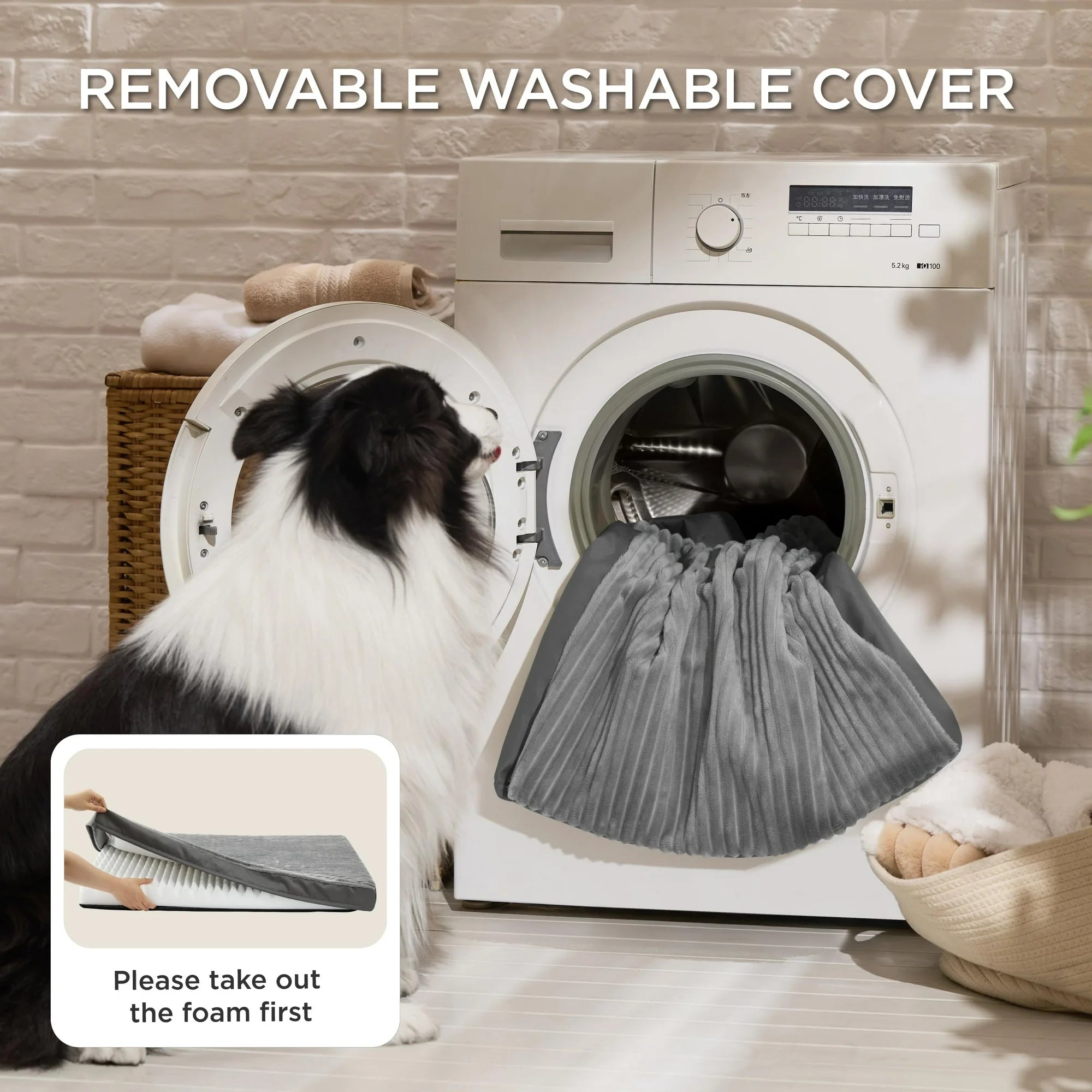 Orthopedic Dog Bed with Washable Cover