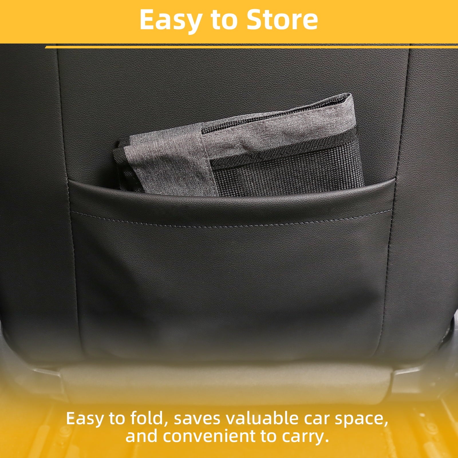 Dog Car Backseat Barrier, Universal Mesh Pet Divider with 2 Mesh Windows, Easy Install Adjustable Pet Fence for All Cars, Suvs, Trucks