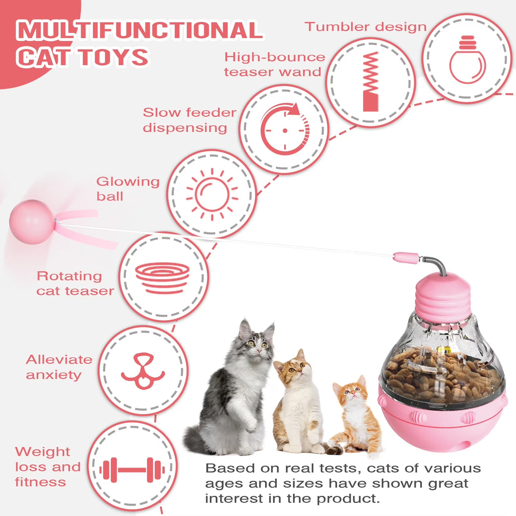 Cat Interactive Toys for Indoor Cats Kitten Wand Feather Toy Weight Loss Kitty Funny Catnip Balls Pet Supplies Birthday Gift