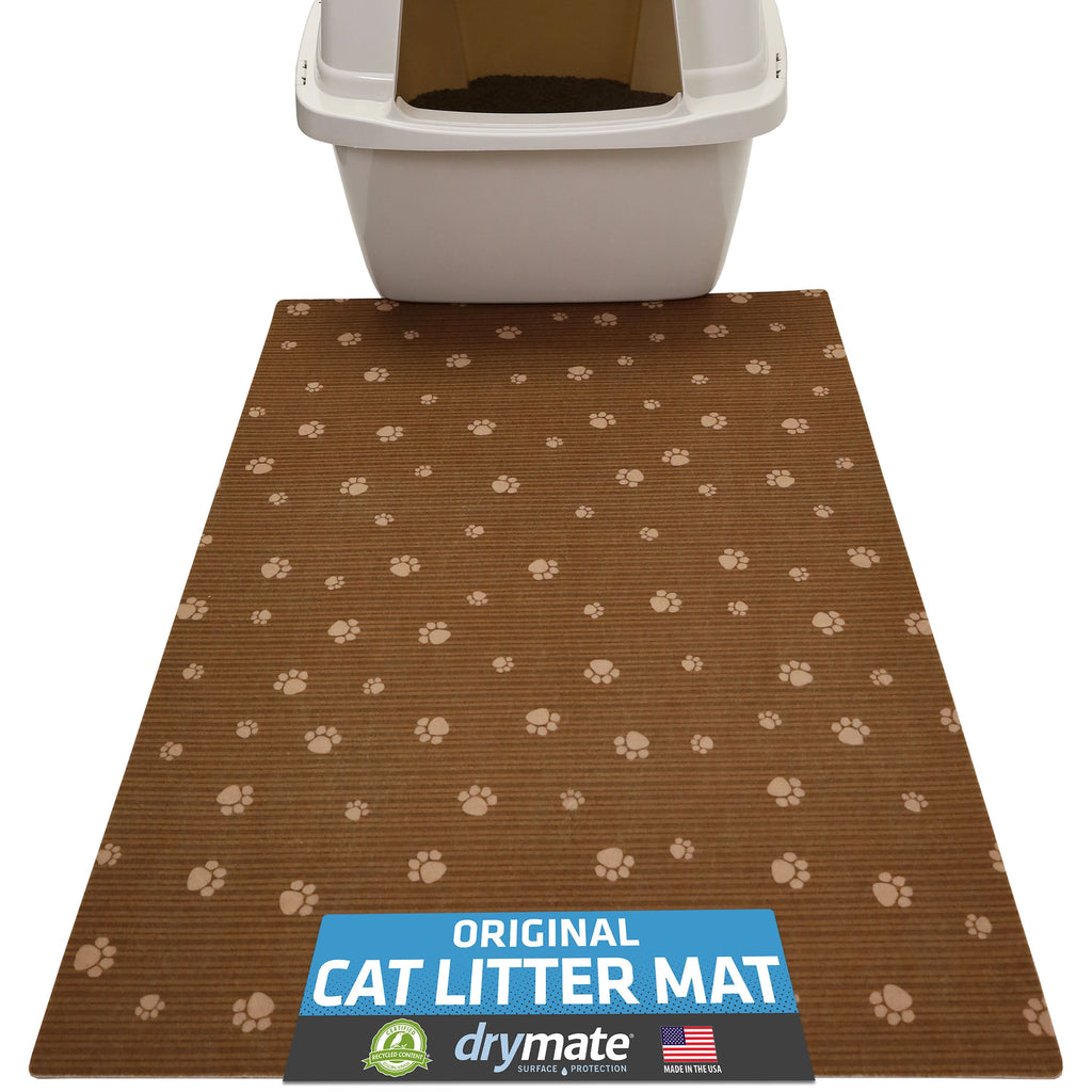 Jumbo Cat Litter Box Mat, Waterproof Urine-Proof, Absorbent, Machine Washable, Contains Mess, Soft on Paws, Kitten Supplies 29X44, Light Grey