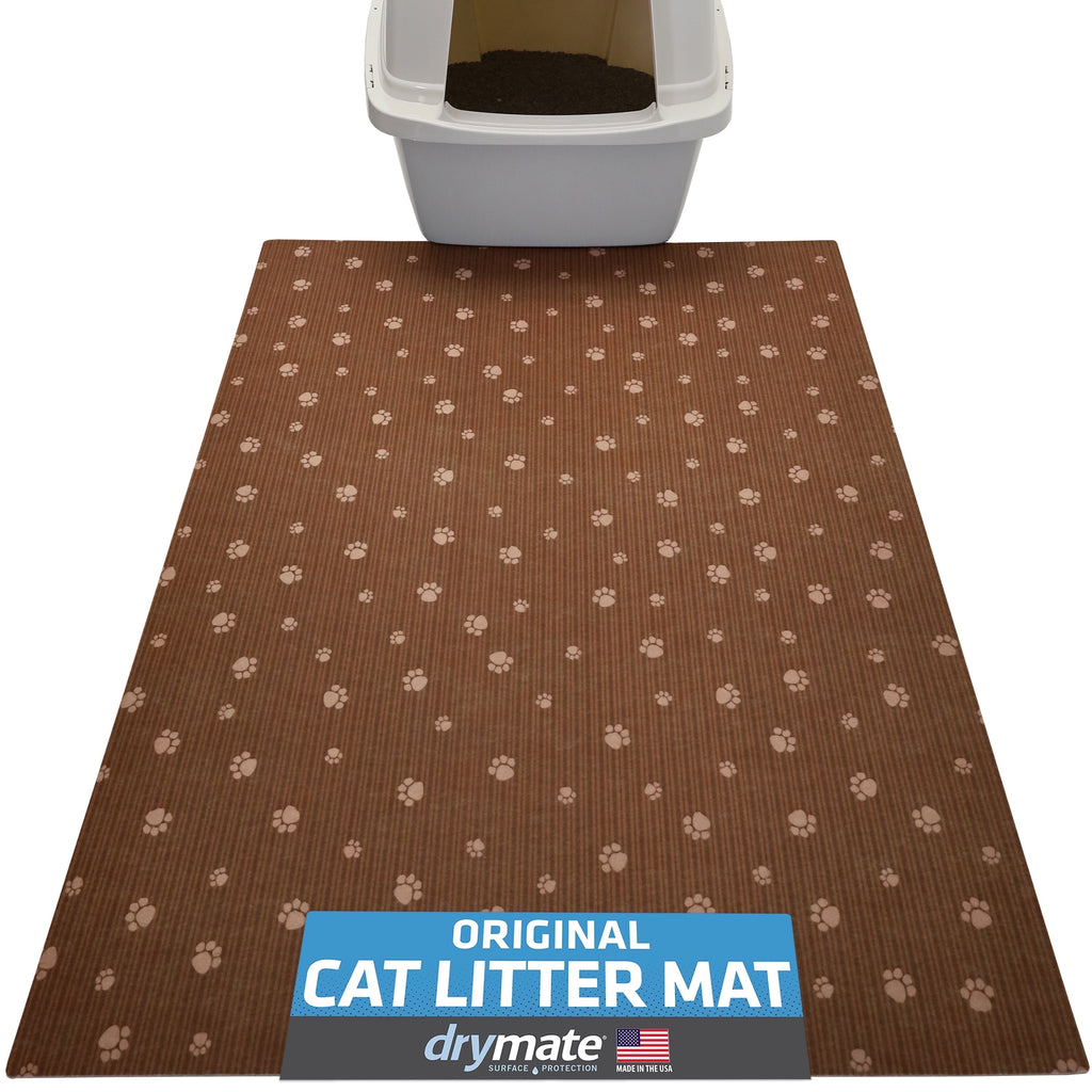 Jumbo Cat Litter Box Mat, Waterproof Urine-Proof, Absorbent, Machine Washable, Contains Mess, Soft on Paws, Kitten Supplies 29X44, Light Grey