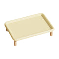 Elevated Pet Feeding Table, Feeder Stand, Washable, Neck Protector, Beige