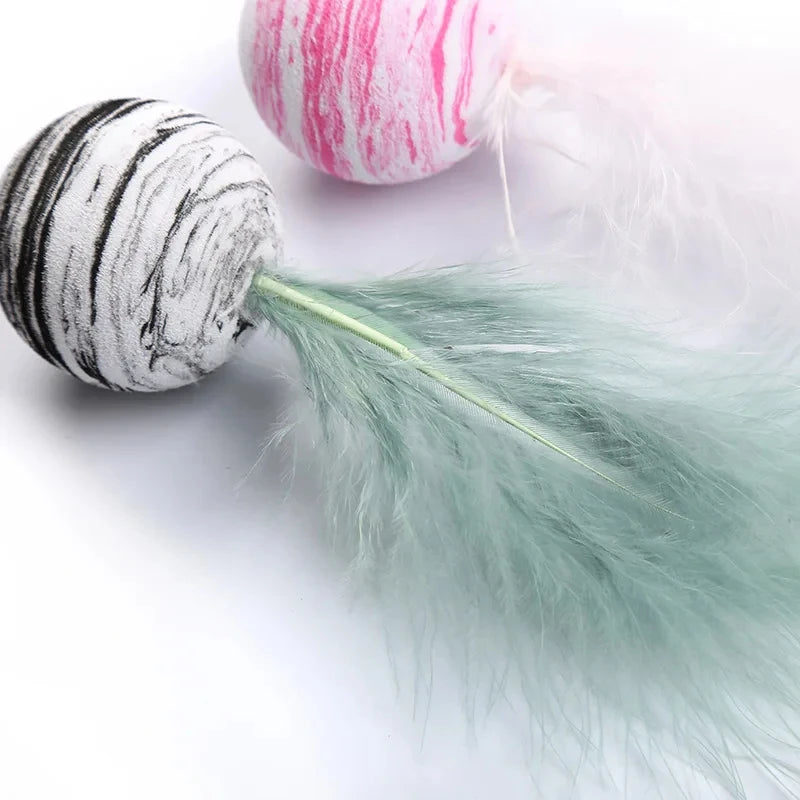 Cat Toy Ball with Feather