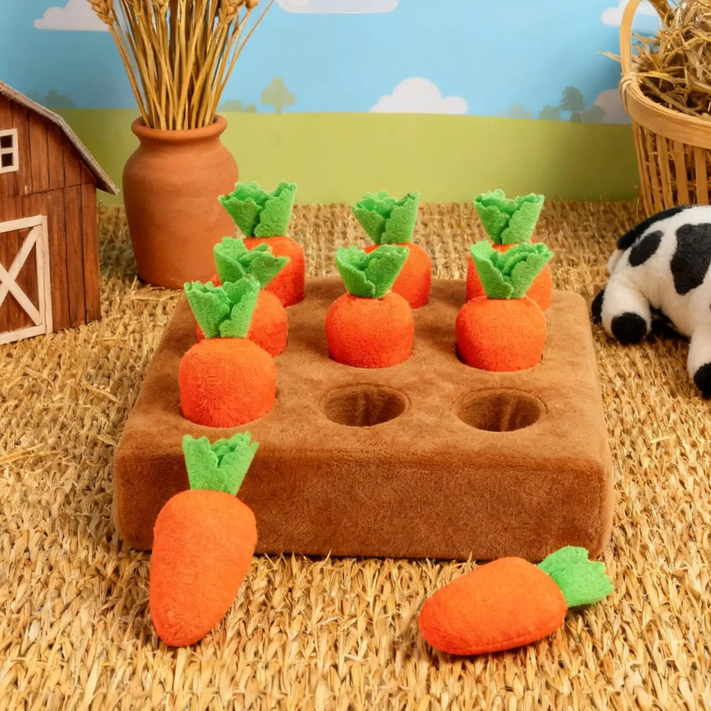 Dog Snuffle Mat with Carrot Puzzle Toy