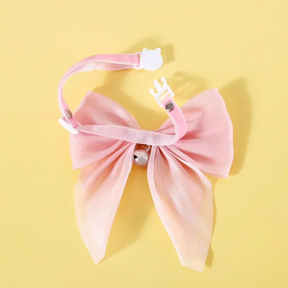 Velvet Bowtie Cat Collar