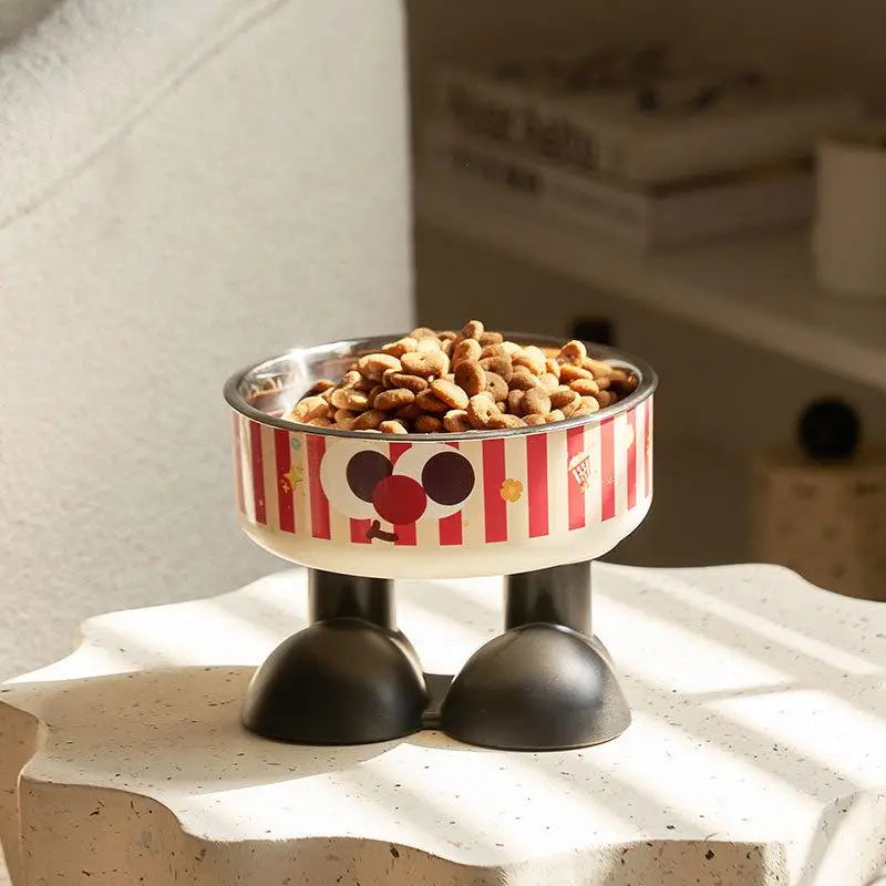 Cartoon Elevated Cat Bowl
