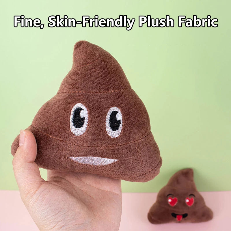 Poop Emoji Squeaky Plush Dog Toy