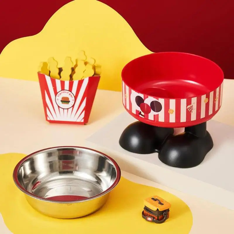 Cartoon Elevated Cat Bowl
