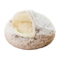Covered Plush Cat Bed