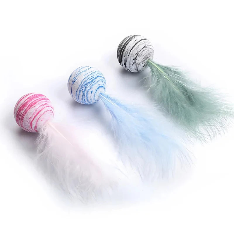 Cat Toy Ball with Feather