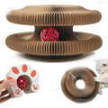 Foldable Accordion Cat Scratcher with Ball Track