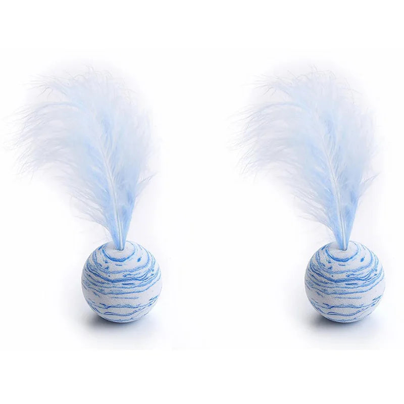 Cat Toy Ball with Feather