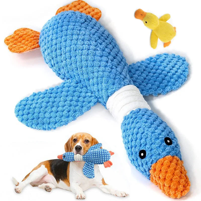 Plush Goose Squeaky Dog Toy
