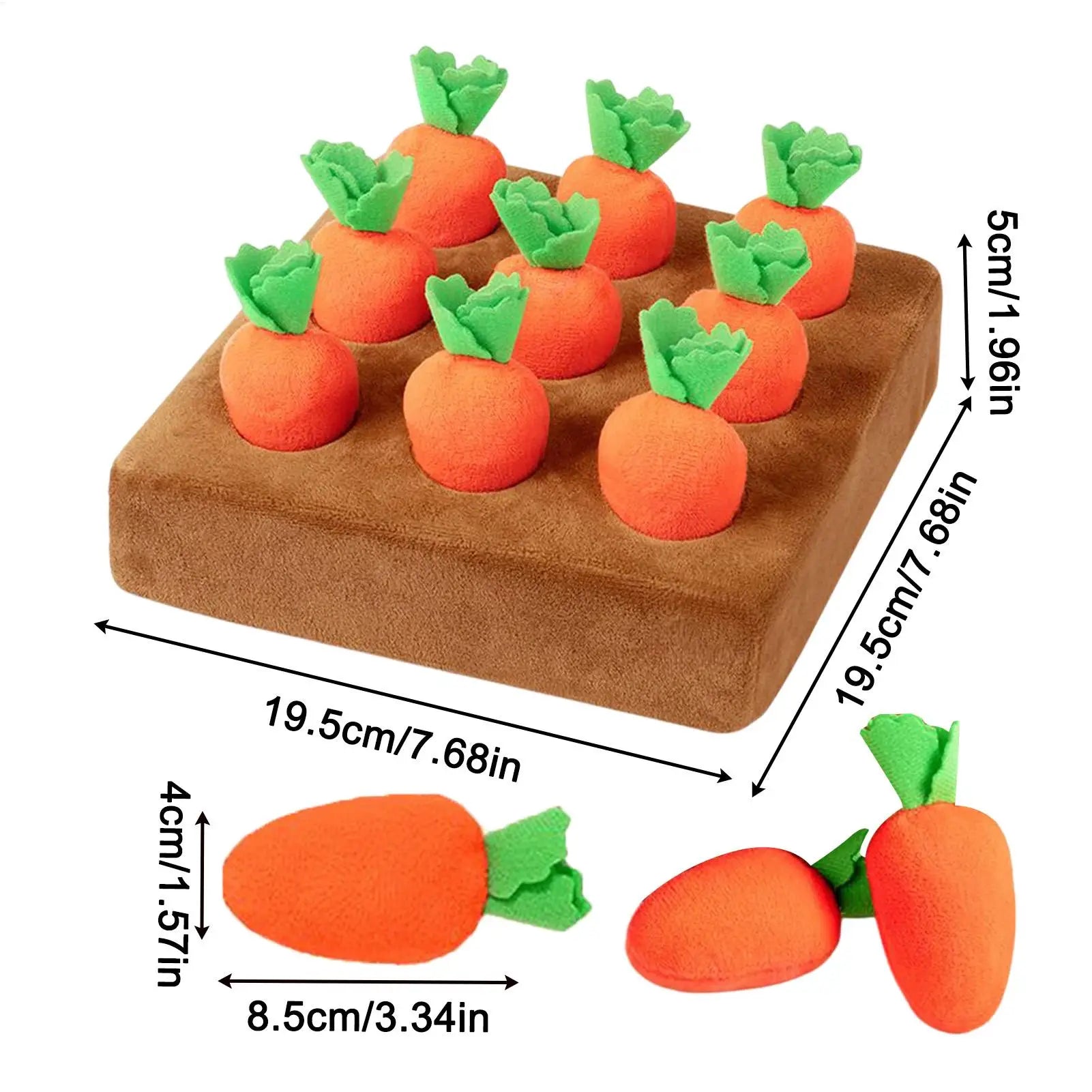 Dog Snuffle Mat with Carrot Puzzle Toy
