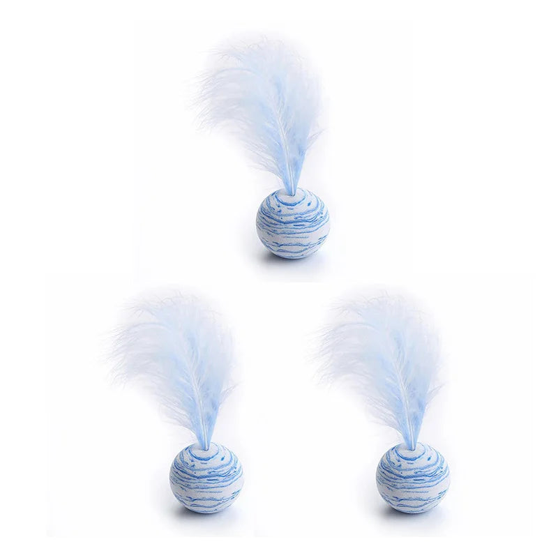 Cat Toy Ball with Feather