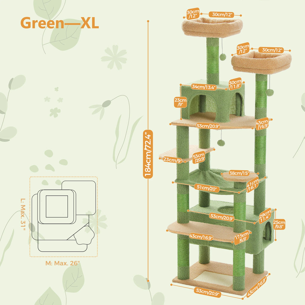 Large 8-Level Cat Tree Tower