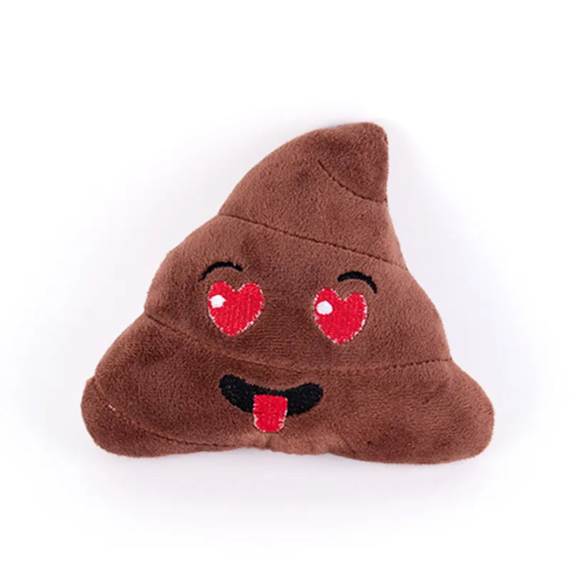 Poop Emoji Squeaky Plush Dog Toy
