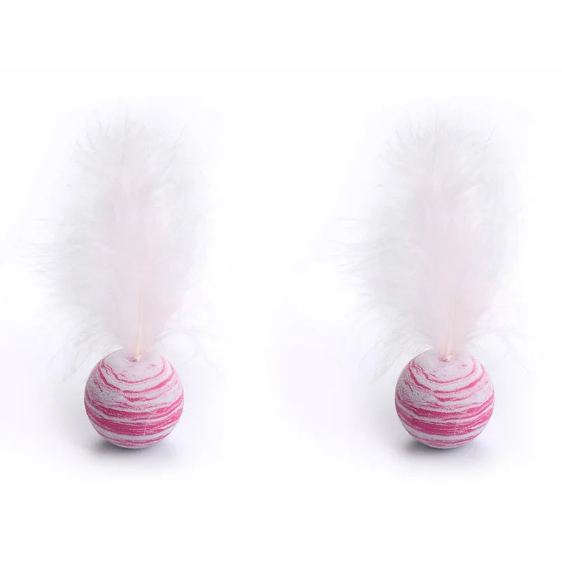 Cat Toy Ball with Feather