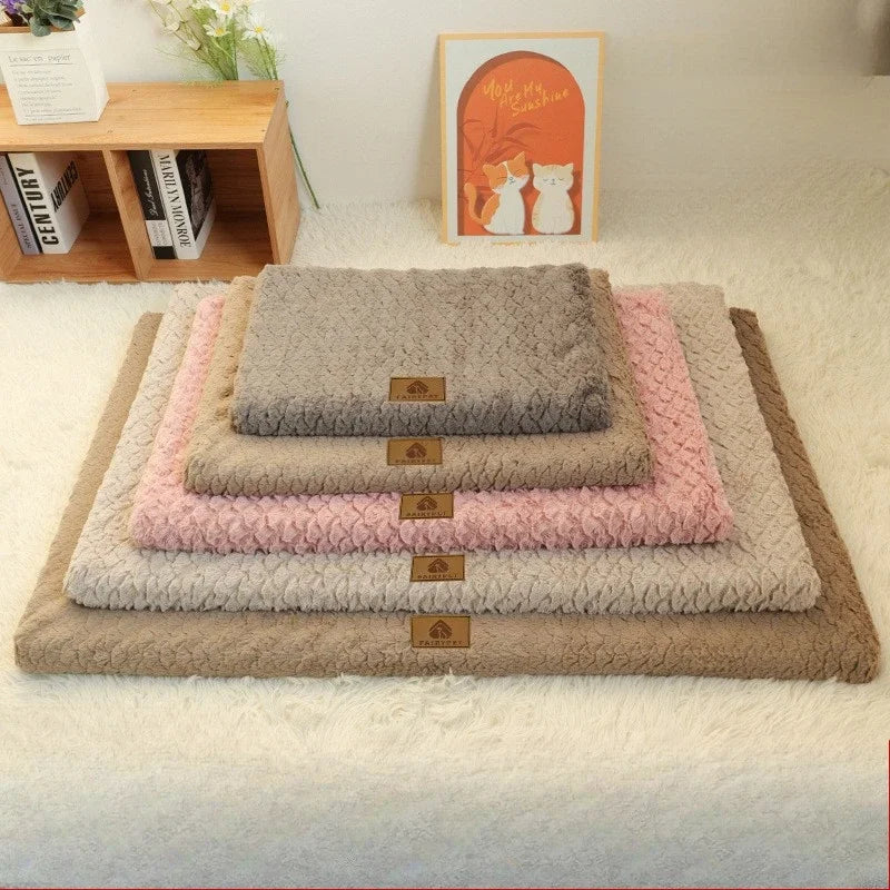 Memory Foam Pet Bed with Faux Fur Cover
