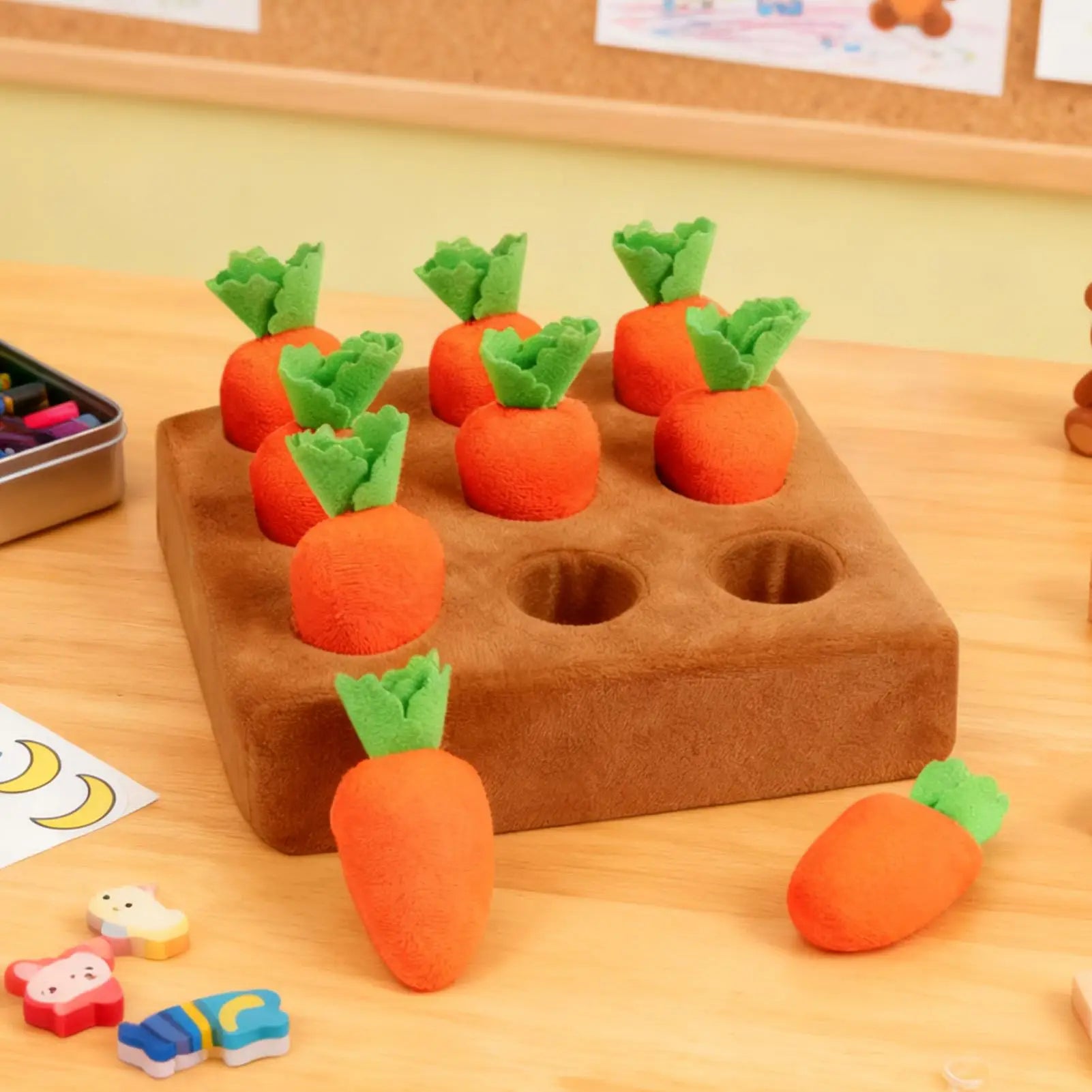 Dog Snuffle Mat with Carrot Puzzle Toy