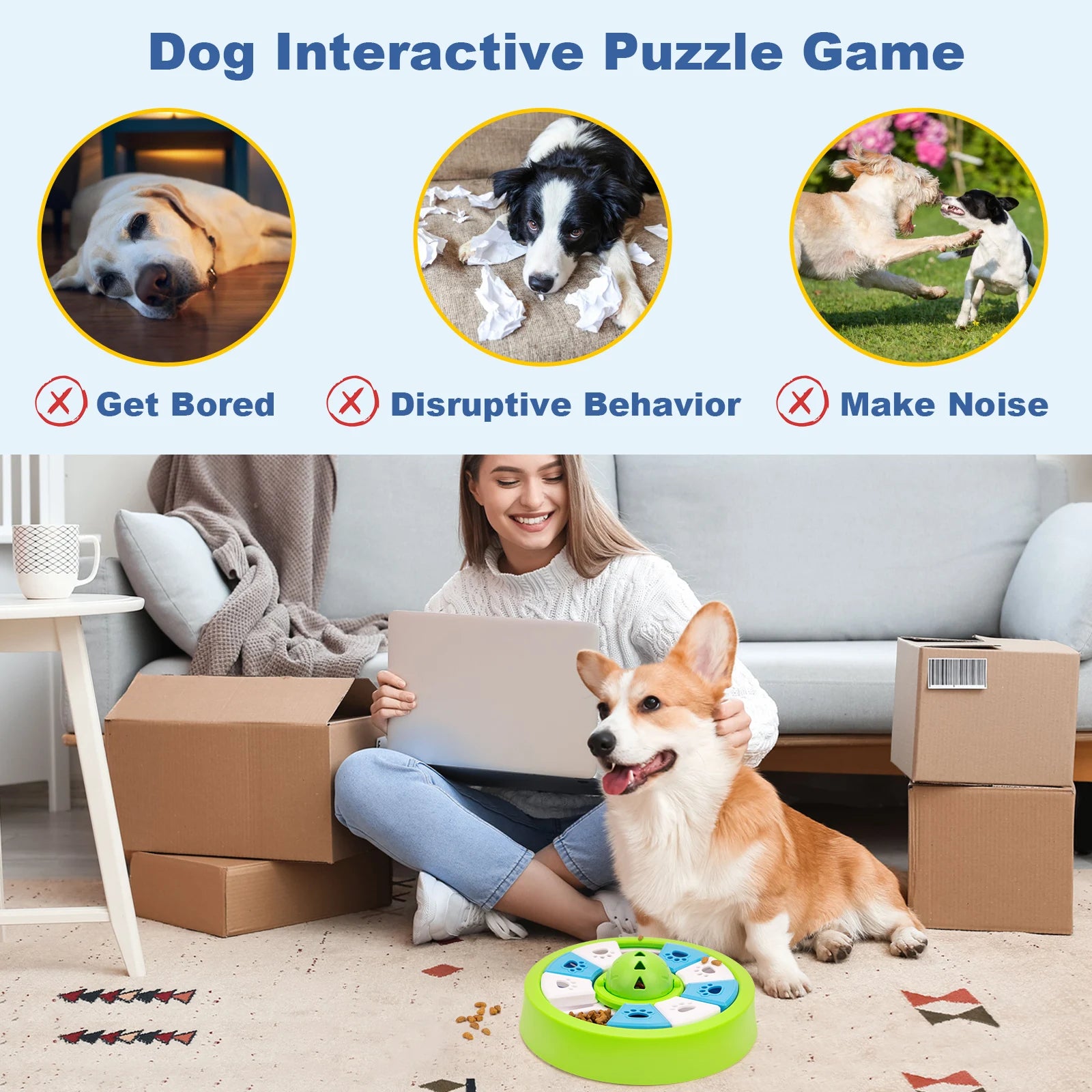Puzzle Slow Feeder Dog Bowl