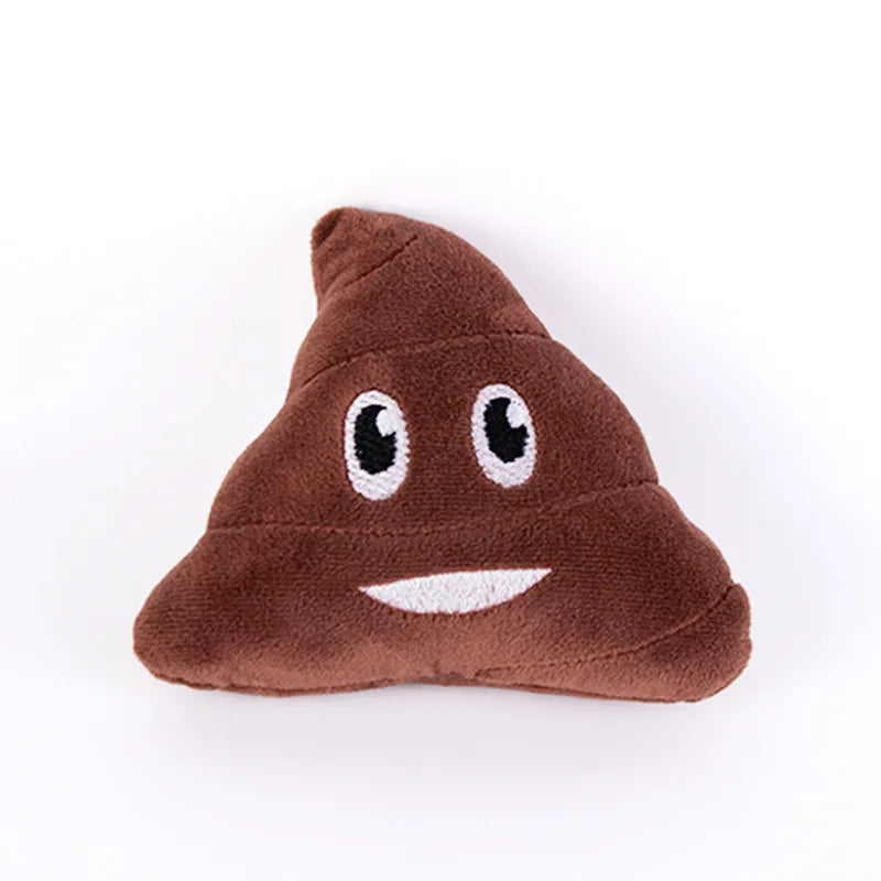 Poop Emoji Squeaky Plush Dog Toy